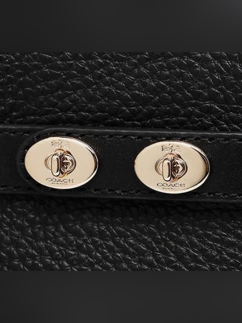 Coach Blake mini carryall. Black Pebbled Leather Satchel with Crossbody Strap - Picture 11 of 12